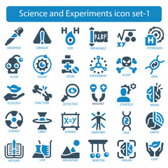 Science and Experiments icon set