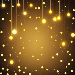 Fototapeta na wymiar Christmas warm gold lights with dark background and glitter overlay