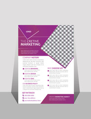 Minimal business flyer design template 