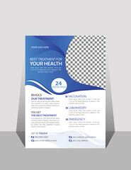 Health care flyer design template 