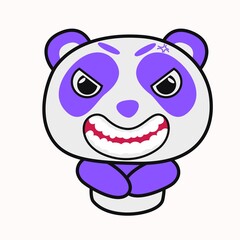 Cute purple panda
