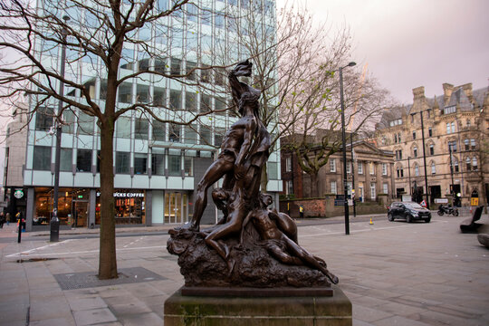 Adrift Statue At Manchester England 8-12-2019