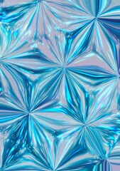 Fototapeta premium Blue abstract background with stars and snowflakes. Imitation of liquid metal 