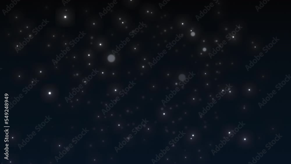 Wall mural sparkling slow-falling particles. particles from bokeh on a dark blue background. sparkling snow.