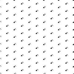 Square seamless background pattern from geometric shapes. The pattern is evenly filled with black excavator symbols. Vector illustration on white background