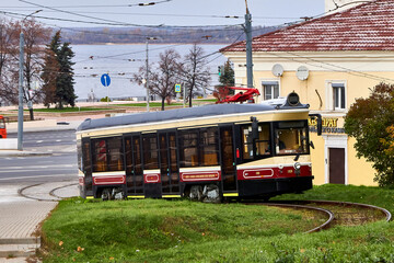 Tramcar in the city