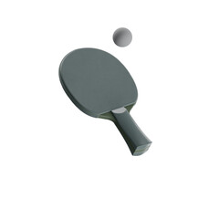Ping pong racket illustration 3D
