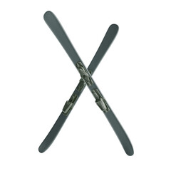 Skis illustration 3D