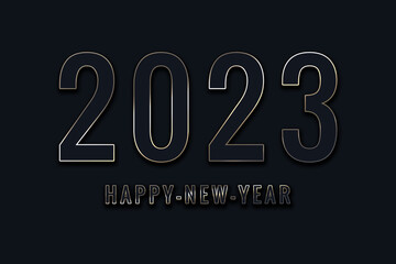 illustration 2023 Happy New Year Background Design. Lettering. greeting card