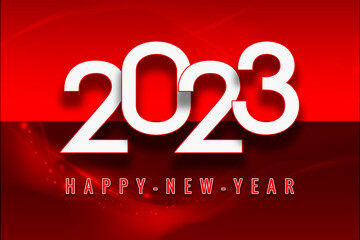 illustration 2023 Happy New Year Background Design. Lettering. greeting card