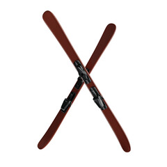 Skis illustration 3D