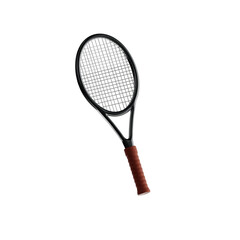Tennis racket illustration 3D