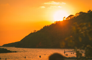 sunset in the mountains
