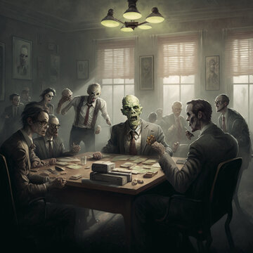 Zombies Having A Business Meeting