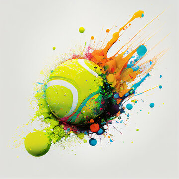 Tennis. Colorful Abstract Tennis Background. Sports Poster Illustration