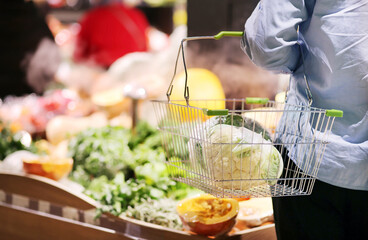 buying vegetables (cabbage, cauliflower, broccoli)