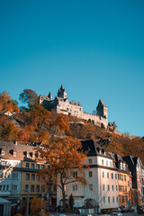 Altena Castle “Burg Altena“ in Sauerland Germany is a famous Landmark monument in the Lenne...