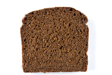 Rye bread slices isolated on white background