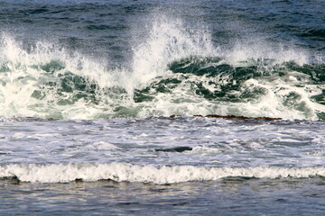 Coast of the Mediterranean Sea in northern Israel.