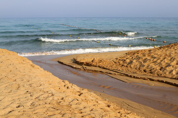 Coast of the Mediterranean Sea in northern Israel.