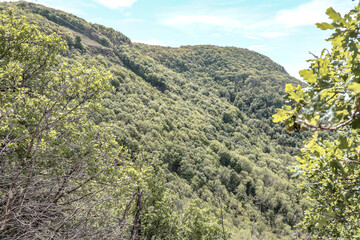Fototapeta na wymiar Green hills in France.