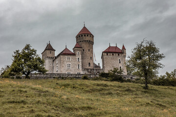 Fototapeta na wymiar Castle of Montrottier in France.