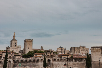 Fototapeta na wymiar City Avignon a medieval city in France with a lot of history.