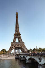 Fototapeta na wymiar The Eiffel Tower in Paris.