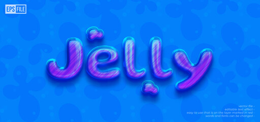 Editable text jelly 3d style effect