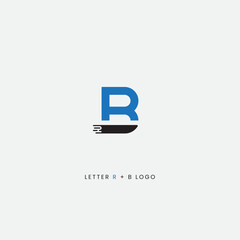 Obraz premium Letter RB or BR logo