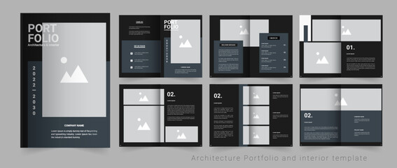 Architecture portfolio layout or interior template