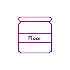 flour container kitchen  icon vector
