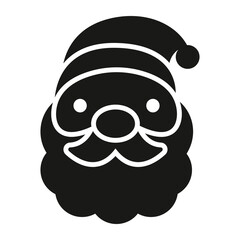 Santa Claus glyph icon isolated on white background