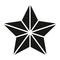 star vector glyph icon isolated on white background