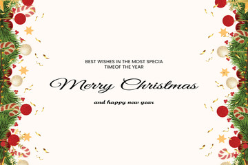 Festival christmas background with happy new year design 29