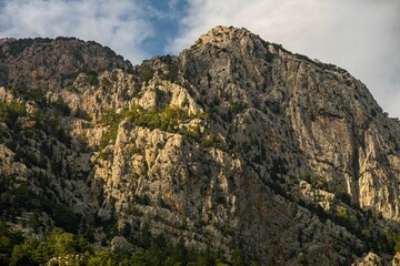Scenic view of a rocky crag in Green Canyon of Antalya Province
