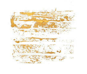 PNG gold scratch brushstrokes painting smear element.