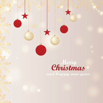 Modern merry Christmas with decoration elements festival design 31 
