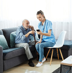 nurse doctor senior care caregiver help assistence retirement home mobile phone smartphone cell
