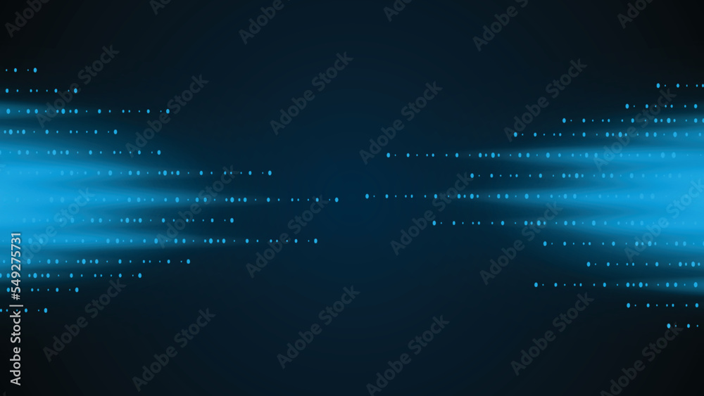 Wall mural dot blue pattern screen led light gradient texture background. abstract technology big data digital 