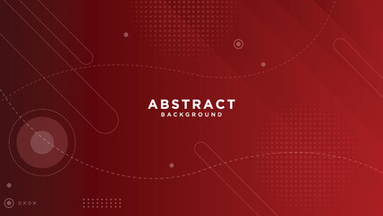 Red abstract geometric background. Dynamic red geometric with colorful gradient background