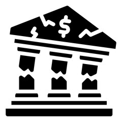 bankruptcy glyph icon