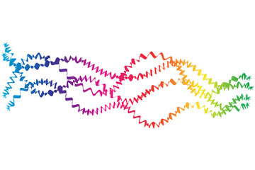 Rainbow wave lines background. Vector illustration.