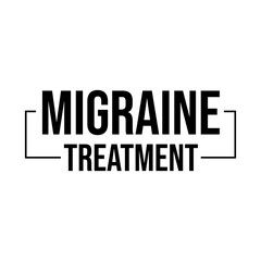 Migraine treatment hospital patient medical sign design vector