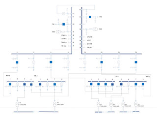 Electric wiring diagram for power