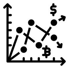 line chart glyph icon