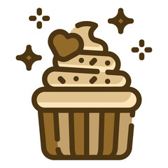 cupcake two tone icon