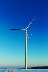 Obraz premium landscape with wind farm, winter time Poland Europe 