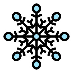 snowflake line color icon