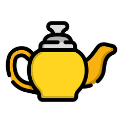teapot line color icon
